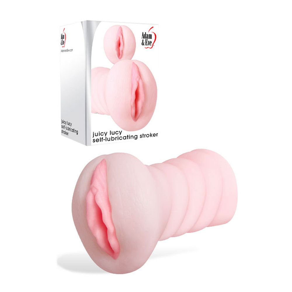 Adam & Eve Juicy Lucy – Self-Lubricating Vagina Stroker Flesh Strokers - Manual