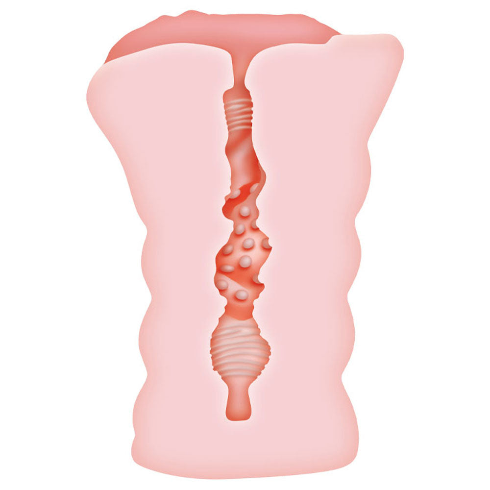 Adam & Eve Juicy Lucy – Self-Lubricating Vagina Stroker Strokers - Manual