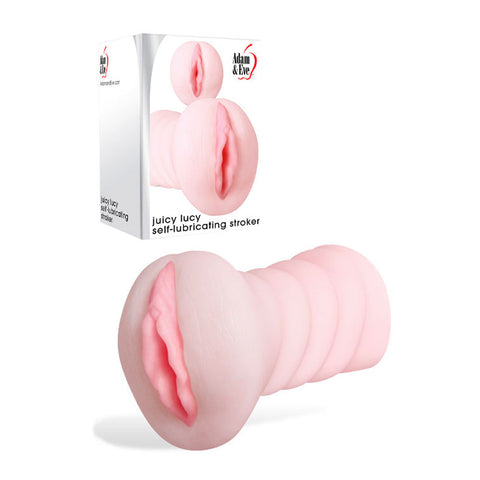 Adam & Eve Juicy Lucy – Self-Lubricating Vagina Stroker Flesh Strokers - Manual