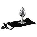 Adam & Eve Clear Gem Small Metal Anal Plug – 7.1 cm Small Butt Plug > Anal Range > Jewel Butt Plugs