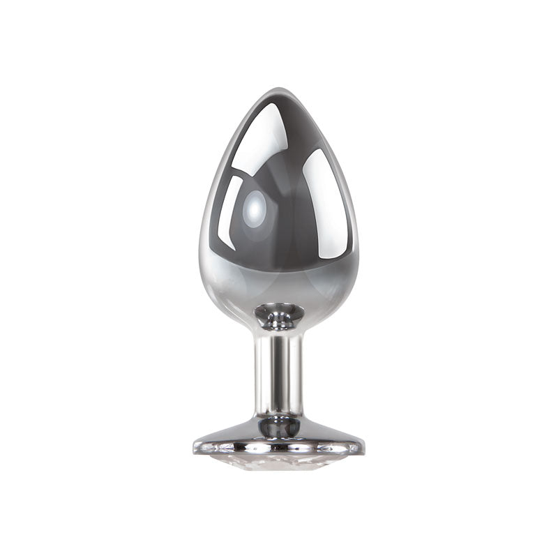 Adam & Eve Clear Gem Large – Metal 9.5 cm Butt Plug > Anal Range > Butt Plugs