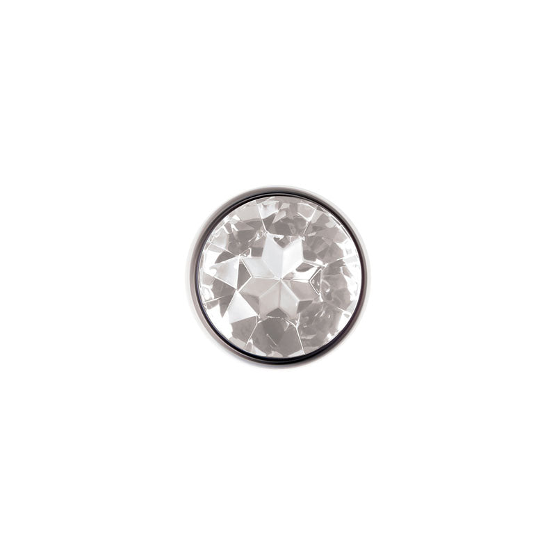 Adam & Eve Clear Gem Large – Metal 9.5 cm Butt Plug > Anal Range > Butt Plugs