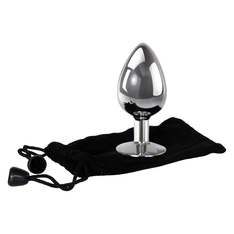 Adam & Eve Clear Gem Large – Metal 9.5 cm Butt Plug > Anal Range > Butt Plugs