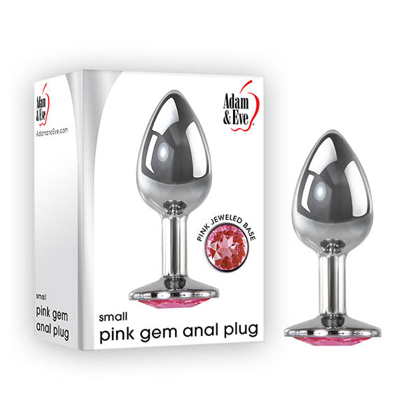 Adam & Eve Gem Small Anal Plug – Polished Aluminum 7.1 cm Butt Plug Pink > Anal Range > Jewel Butt Plugs Main image