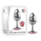 Adam & Eve Gem Small Anal Plug – Polished Aluminum 7.1 cm Butt Plug Pink > Anal Range > Jewel Butt Plugs