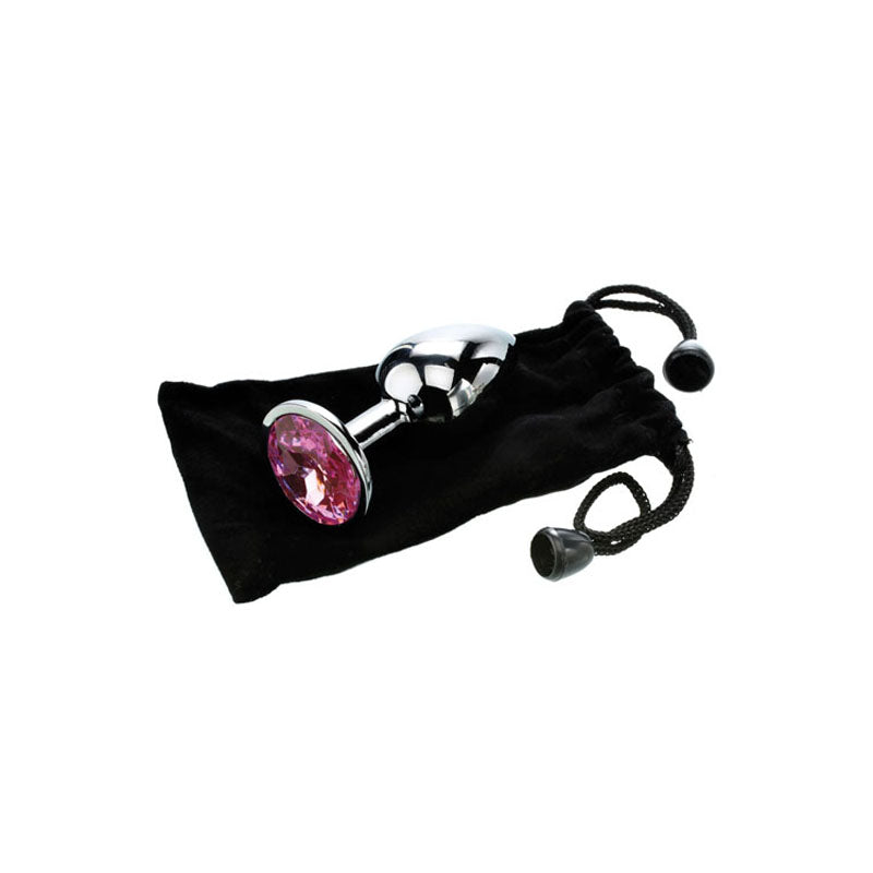 Adam & Eve Gem Anal Plug (Silver) – Medium Metal Butt Plug 8.2 cm > Anal Range > Jewel Butt Plugs