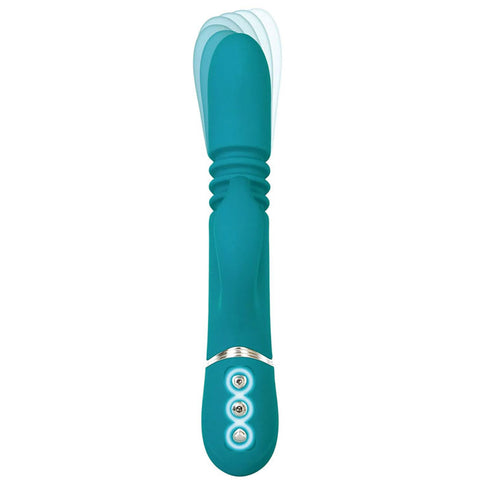 Adam & Eve Eve's Rechargeable Thrusting Rabbit (Silicone) – USB Rechargeable Thrusting Rabbit Vibrator 22.9 cm VIBRATORS-RABBIT-MULTI