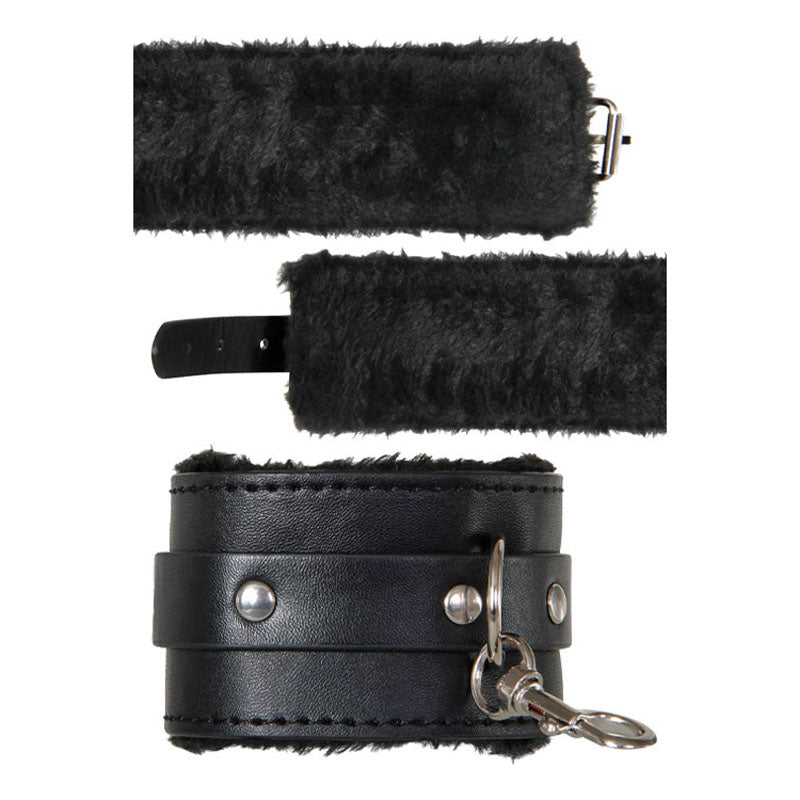 Adam & Eve Hog Tie Restraints – Adjustable Faux Fur-Lined Restraint Set Secondary image