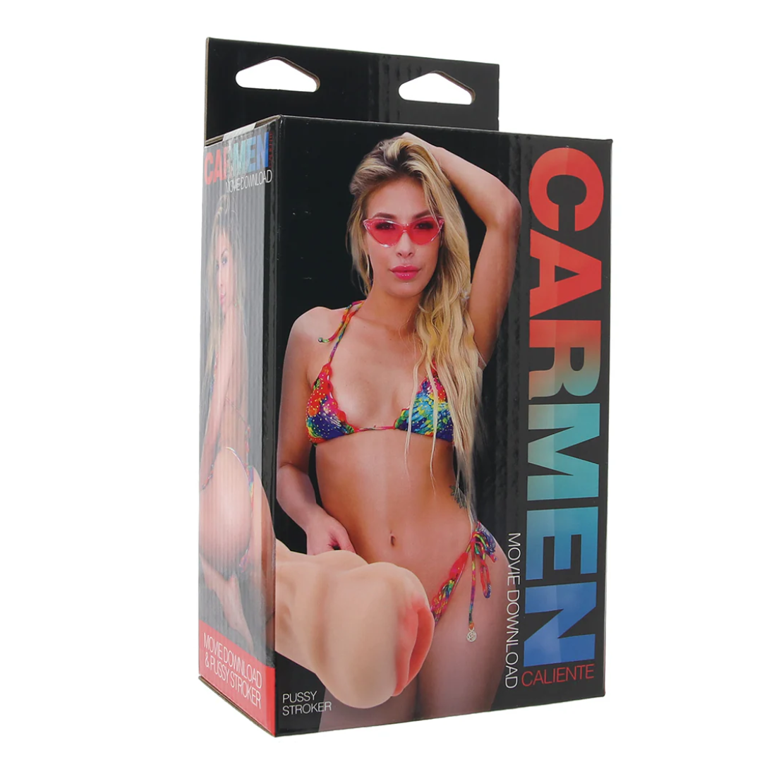 Carmen Caliente Realistic Pussy Stroker with Movie Download Secondary image