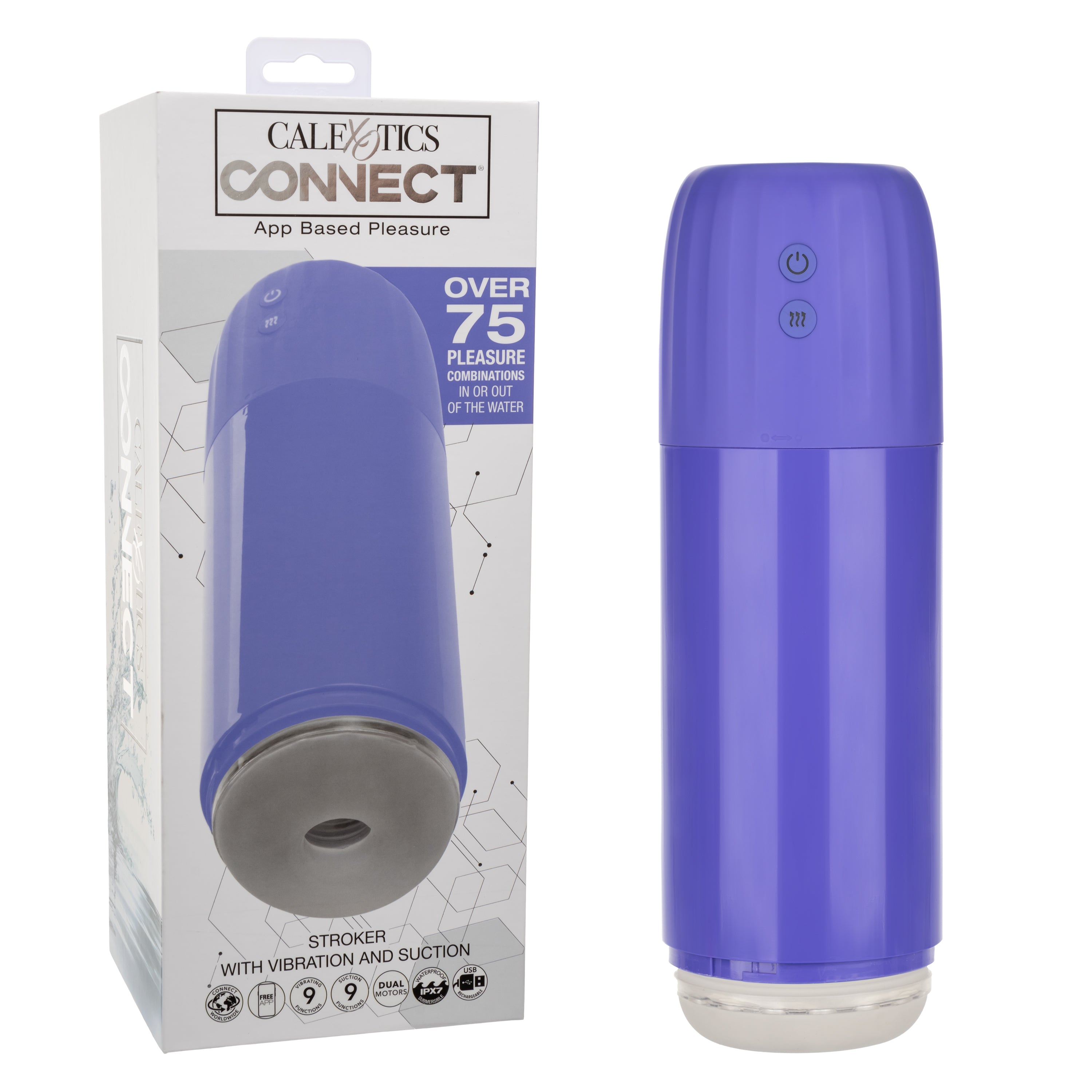 CalExotics Connect Stroker with Vibration and Suction – App-Controlled Male Masturbator Secondary image