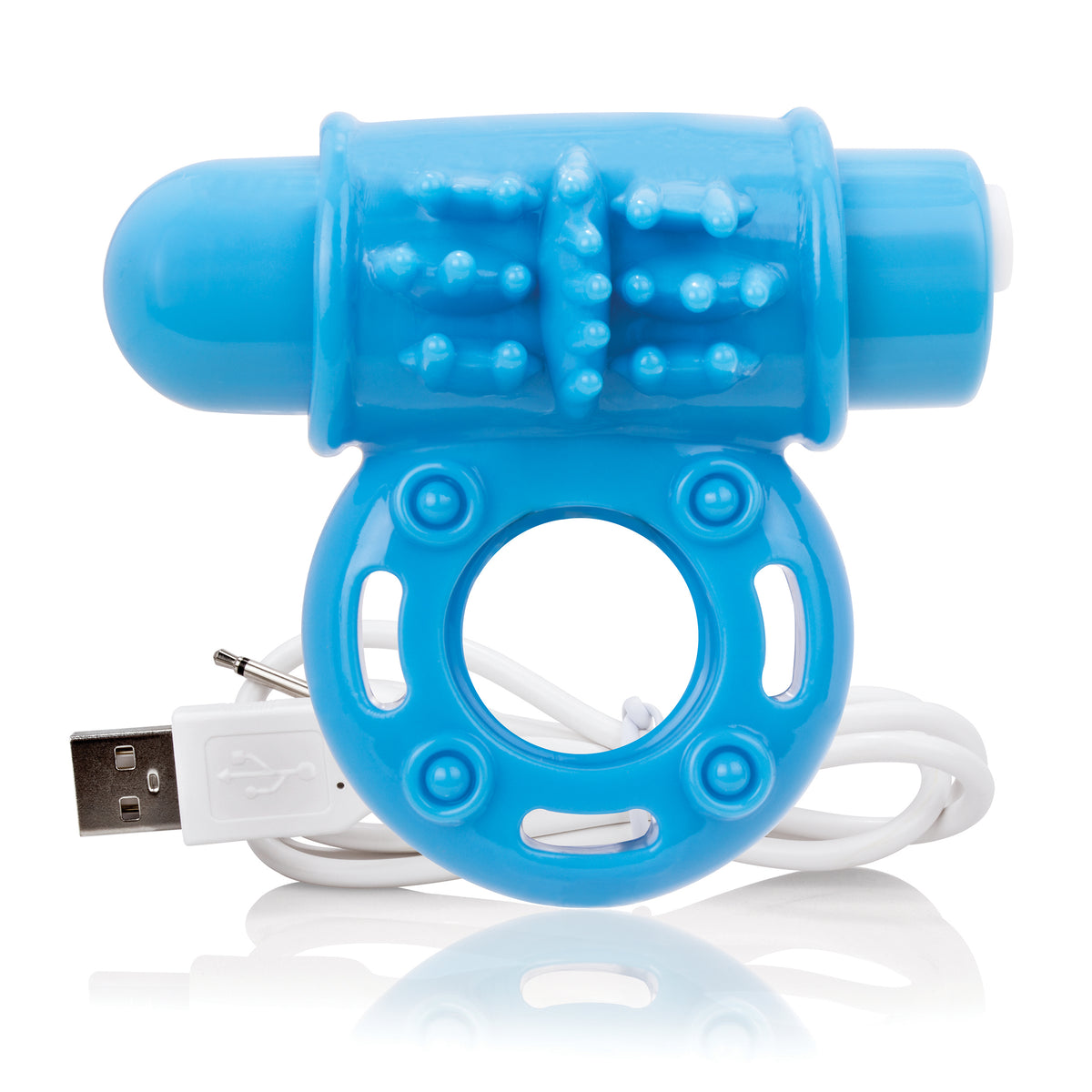 O Wow Ring Rechargeable Vibrating Cock Ring with 10 Vibration Functions SEBS Material Blue > Cock Ring > Vibrating