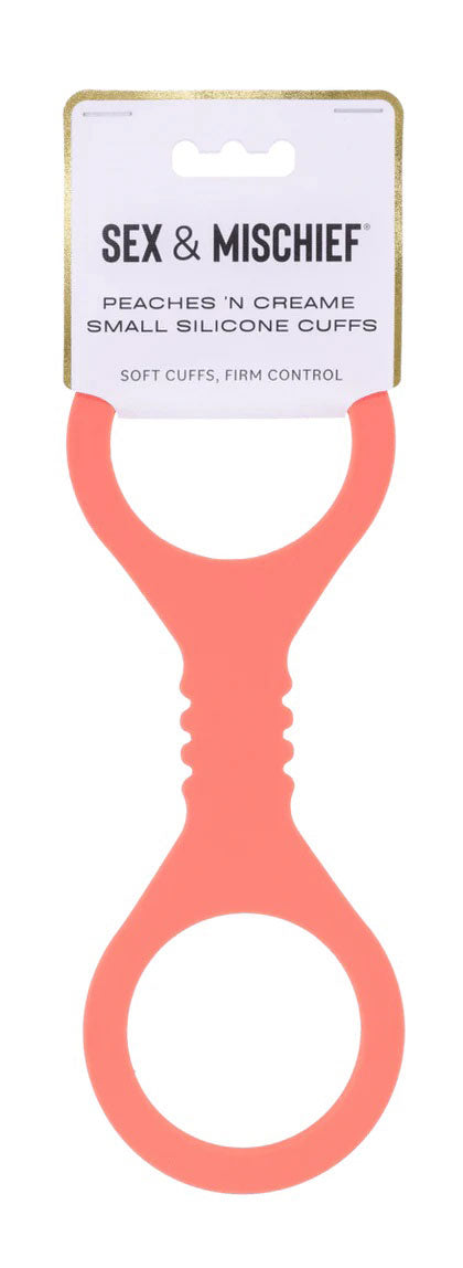 Peaches N Creame Silicone Cuffs (Orange) – Small Silicone Cuffs 9" Peach > Bondage Gear > Restraints Main image