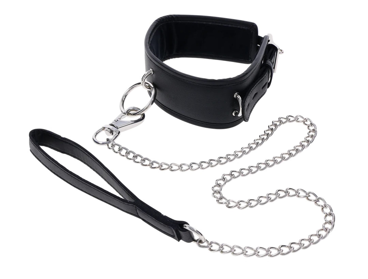Edge Collar and Leash Neck Restraint with Heavy Duty Metal Leash > Clothes > Unisex Leather
