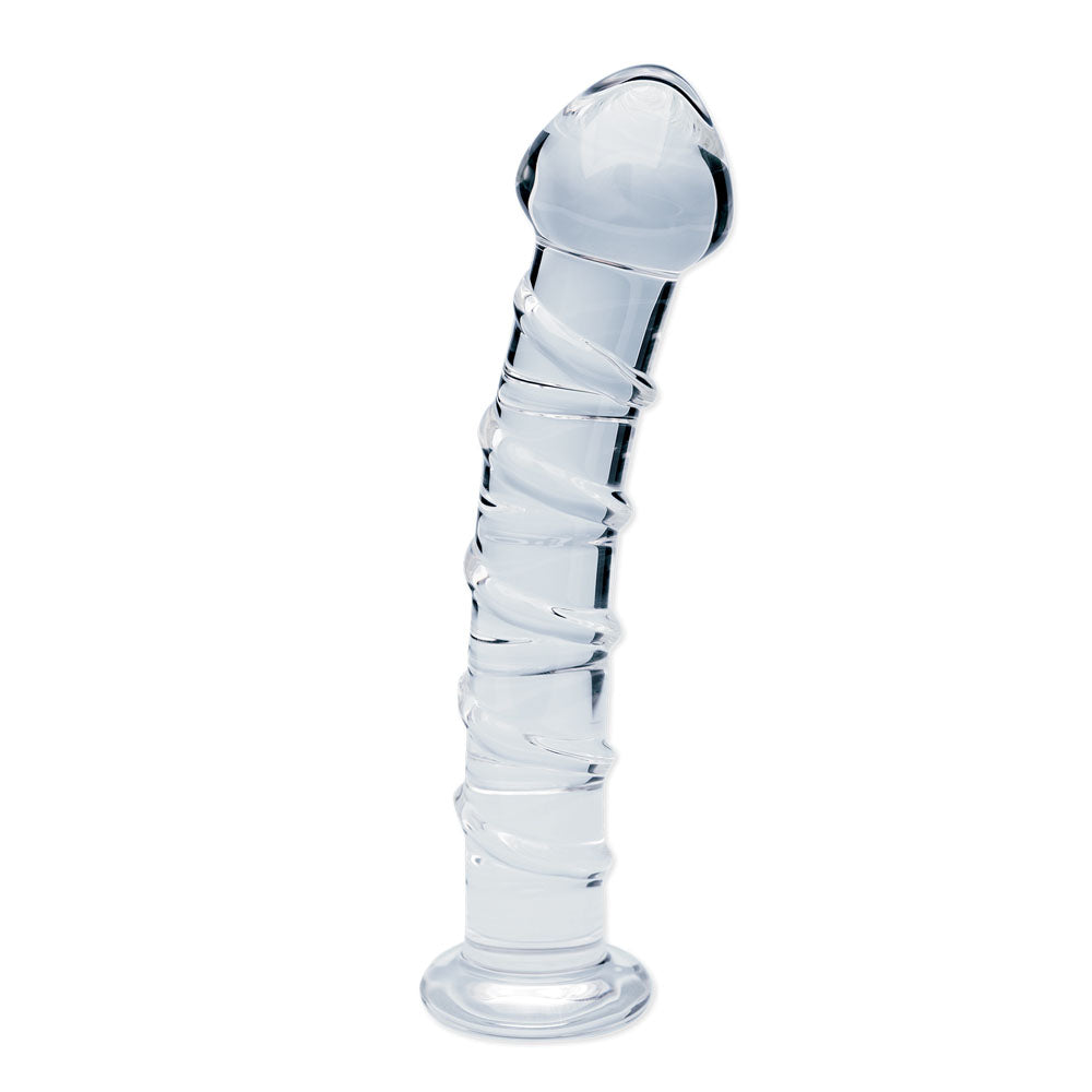 Seraphic Spiral Hand-Blown Borosilicate Glass Dildo 160mm Insertable Length Secondary image