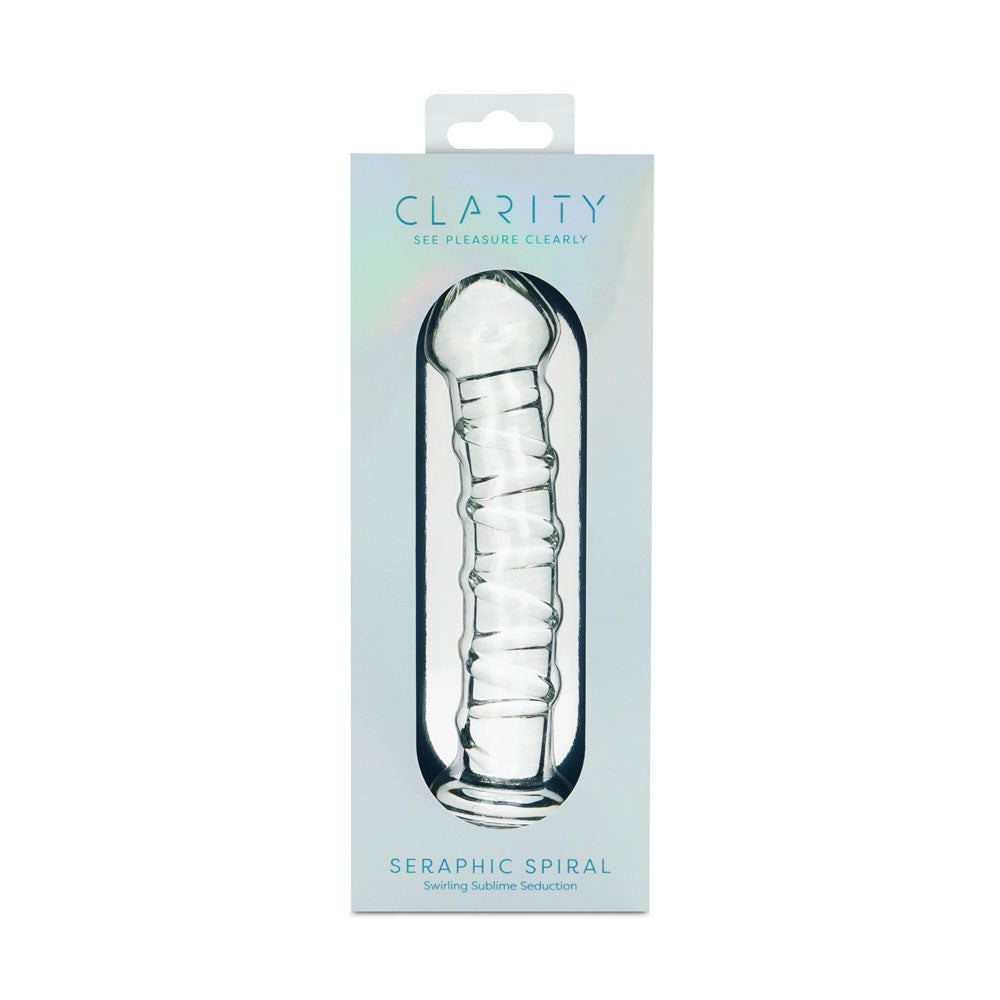 Clarity Seraphic Spiral (Clear) – Hand-Blown 16 cm Glass Dildo GLASS TOYS