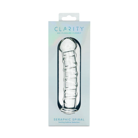 Clarity Seraphic Spiral (Clear) – Hand-Blown 16 cm Glass Dildo GLASS TOYS