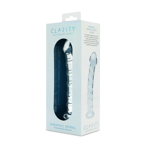 Clarity Seraphic Spiral (Clear) – Hand-Blown 16 cm Glass Dildo GLASS TOYS