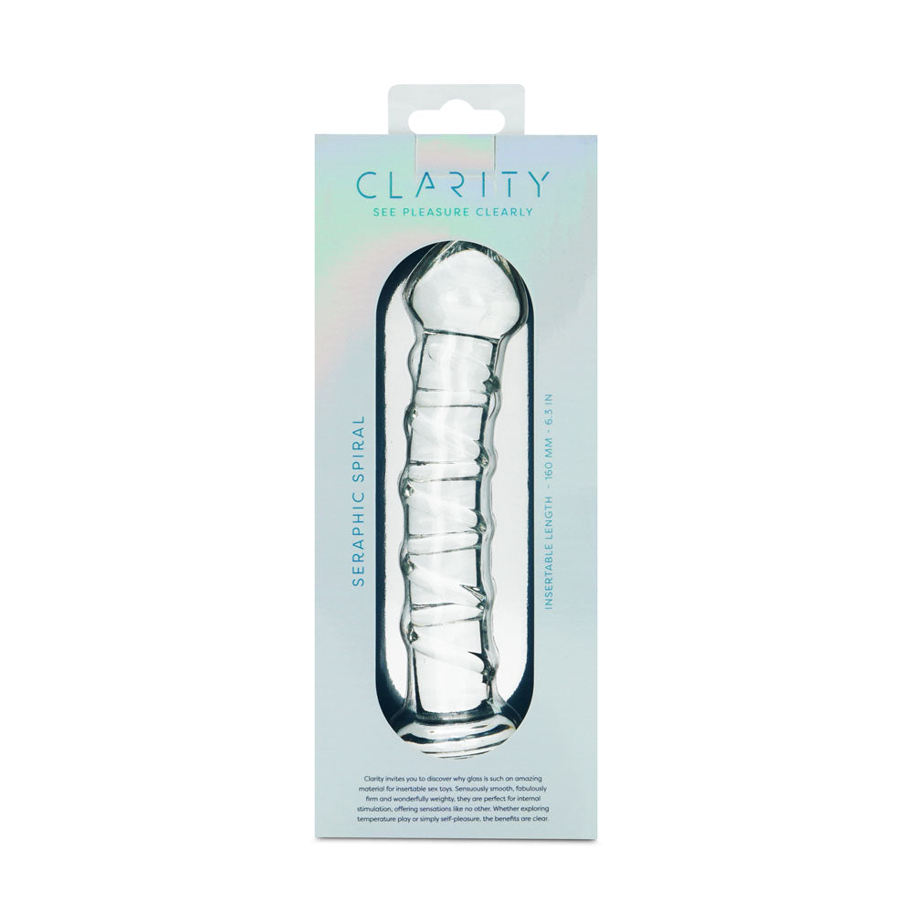 Clarity Seraphic Spiral (Clear) – Hand-Blown 16 cm Glass Dildo GLASS TOYS