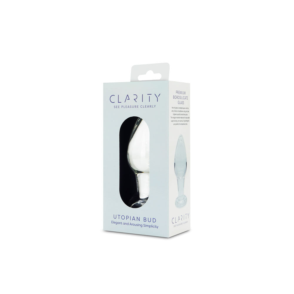 Clarity Utopian Bud – Slim 9 cm Handcrafted Glass Butt Plug GLASS TOYS
