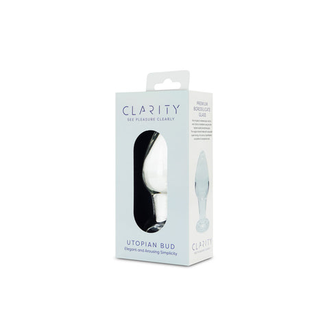 Clarity Utopian Bud – Slim 9 cm Handcrafted Glass Butt Plug GLASS TOYS