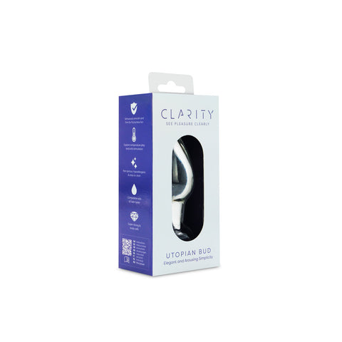 Clarity Utopian Bud – Slim 9 cm Handcrafted Glass Butt Plug GLASS TOYS