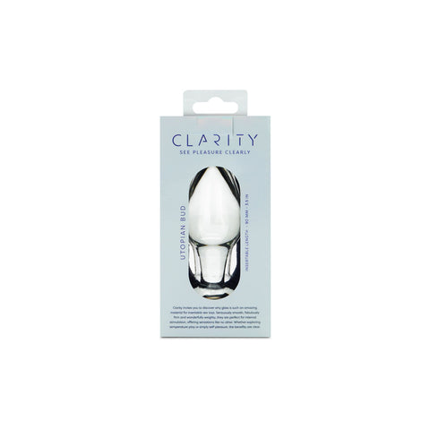 Clarity Utopian Bud – Slim 9 cm Handcrafted Glass Butt Plug GLASS TOYS