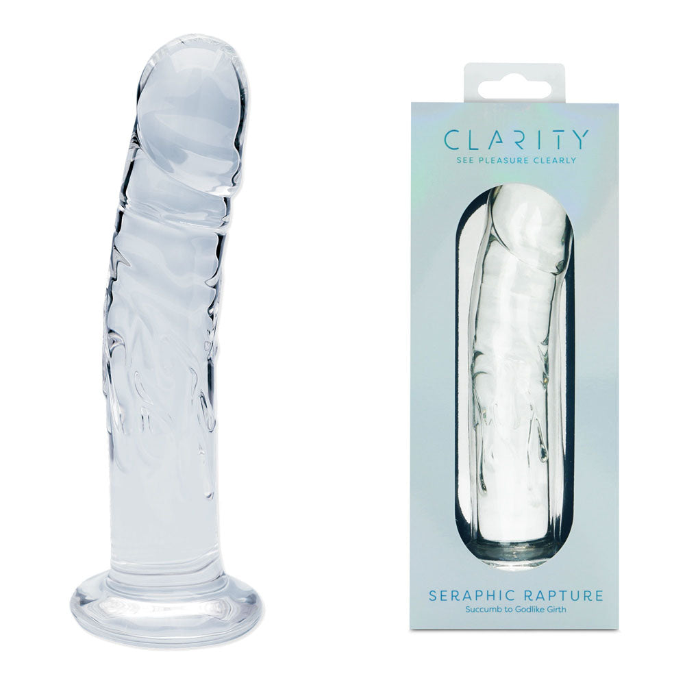 Clarity Seraphic Rapture (Clear) – 17.8 cm Sculpted Glass Dildo Clear GLASS TOYS