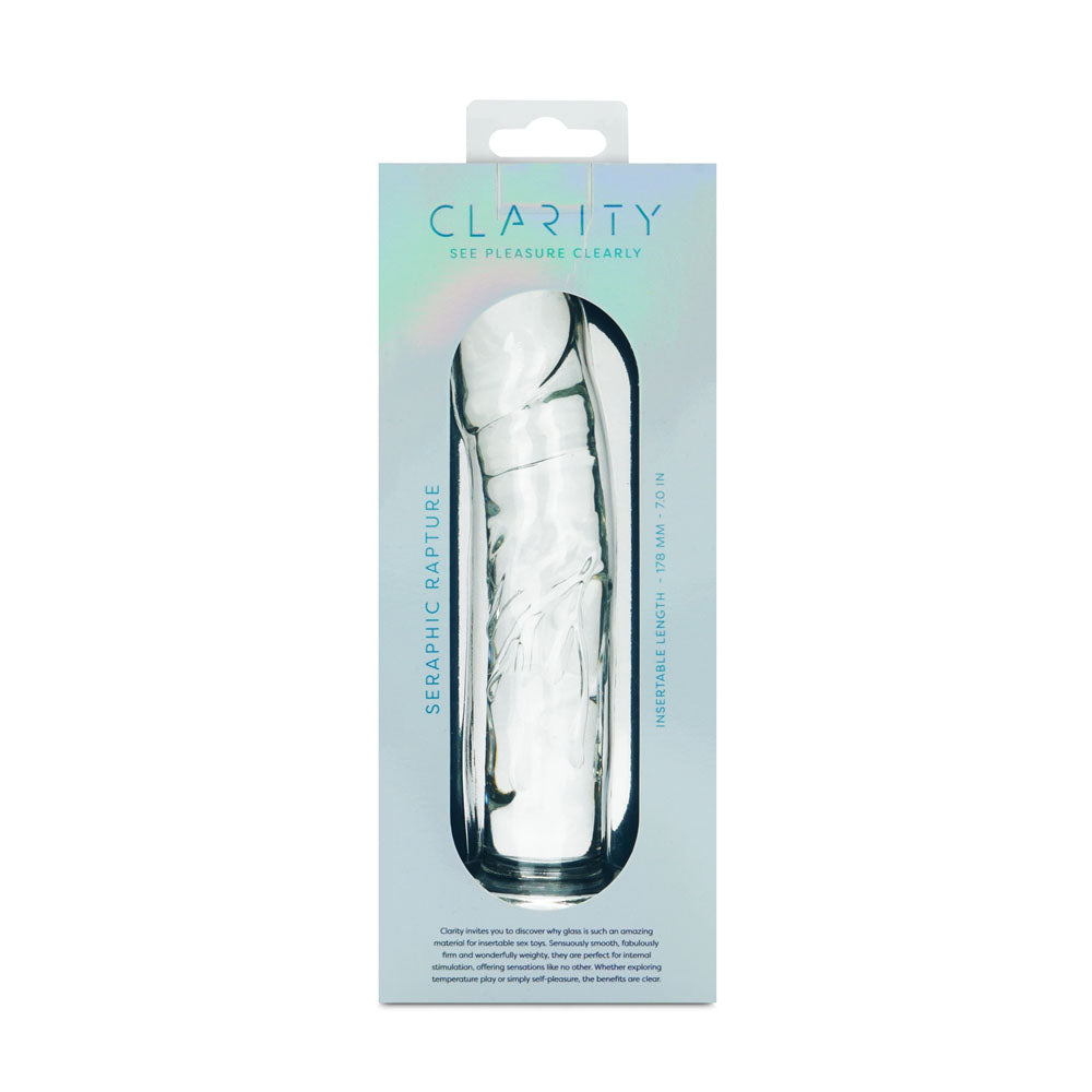 Clarity Seraphic Rapture (Clear) – 17.8 cm Sculpted Glass Dildo GLASS TOYS