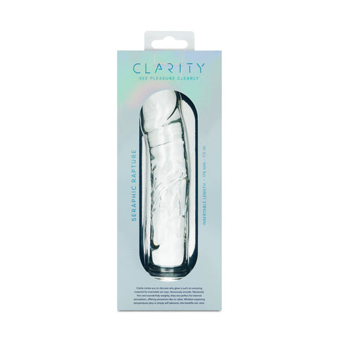 Clarity Seraphic Rapture (Clear) – 17.8 cm Sculpted Glass Dildo GLASS TOYS