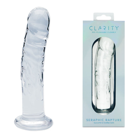 Clarity Seraphic Rapture (Clear) – 17.8 cm Sculpted Glass Dildo Clear GLASS TOYS