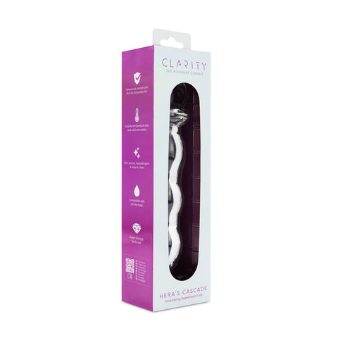 Clarity Hera's Cascade – 15 cm Sculptural Glass Dildo GLASS TOYS