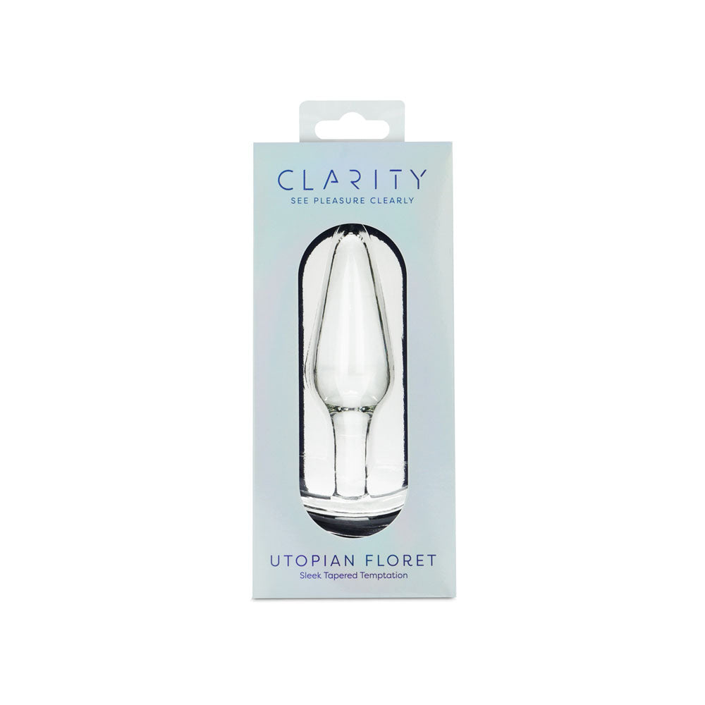 Clarity Utopian Floret – Handcrafted 11 cm Glass Butt Plug GLASS TOYS