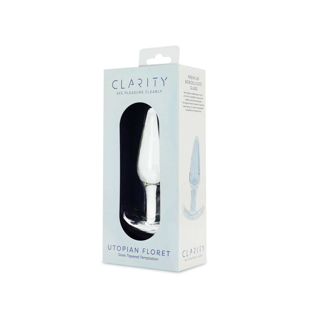 Clarity Utopian Floret – Handcrafted 11 cm Glass Butt Plug GLASS TOYS