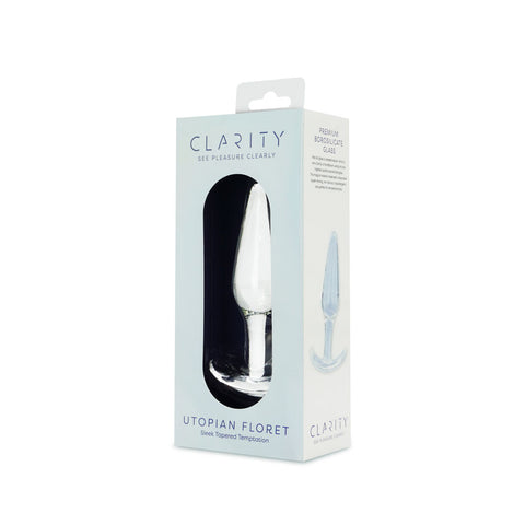 Clarity Utopian Floret – Handcrafted 11 cm Glass Butt Plug GLASS TOYS