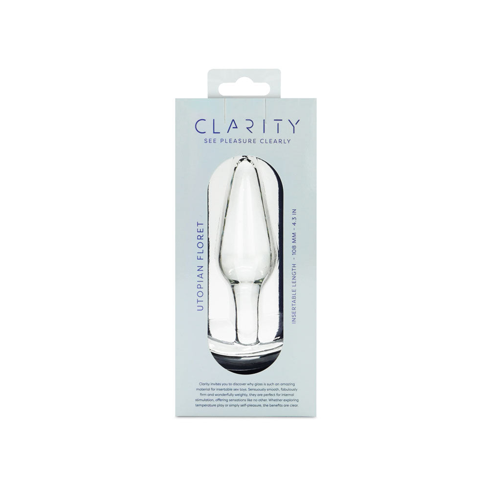 Clarity Utopian Floret – Handcrafted 11 cm Glass Butt Plug GLASS TOYS