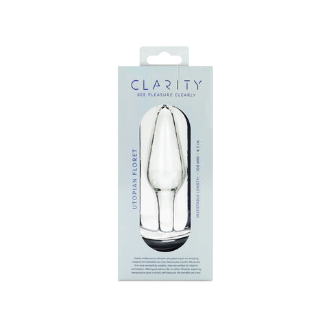 Clarity Utopian Floret – Handcrafted 11 cm Glass Butt Plug GLASS TOYS