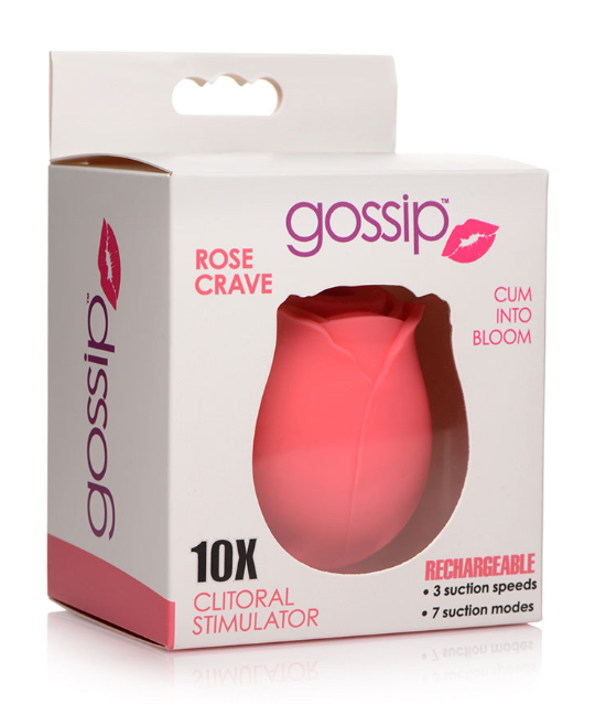 Gossip Cum Into Bloom Clitoral Vibrator Rose Crave Rechargeable Rose Pink Default Title STIMULATORS