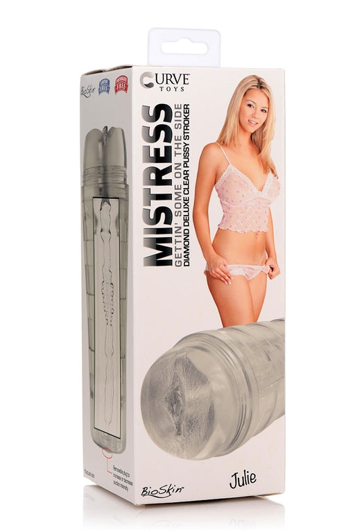 Mistress Julie Diamond Deluxe Clear Pussy Stroker Clear Strokers - Celebrity