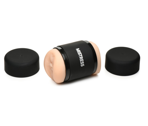 Mistress Double Shot Mini Masturbators Ass and Mouth Light Tone Compact Ergonomic Design Default Title Strokers - Manual