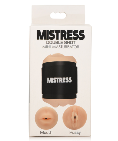 Mistress Double Shot Mini Masturbators Mouth and Pussy Light Tone Default Title Strokers - Manual