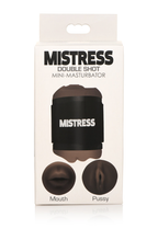 Mistress Double Shot Mini Masturbators Mouth and Pussy Dark Tone Default Title > Sex Toys For Men > Masturbators > Manual