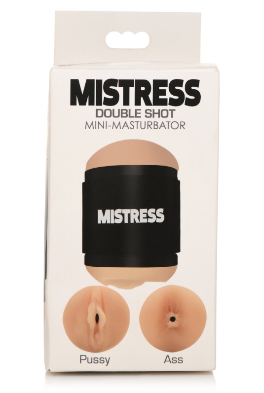 Mistress Double Shot Mini Masturbators Pussy and Ass Light Tone Compact Size Default Title Strokers - Manual