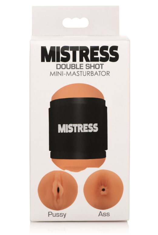 Mistress Double Shot Mini Masturbators Pussy and Ass Medium Tone Default Title Strokers - Manual