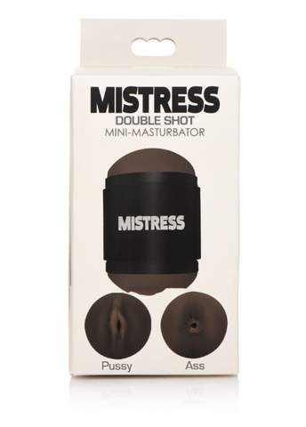 Mistress Double Shot Mini Masturbators Pussy and Ass Dark Tone Compact Ergonomic Design Default Title Strokers - Manual