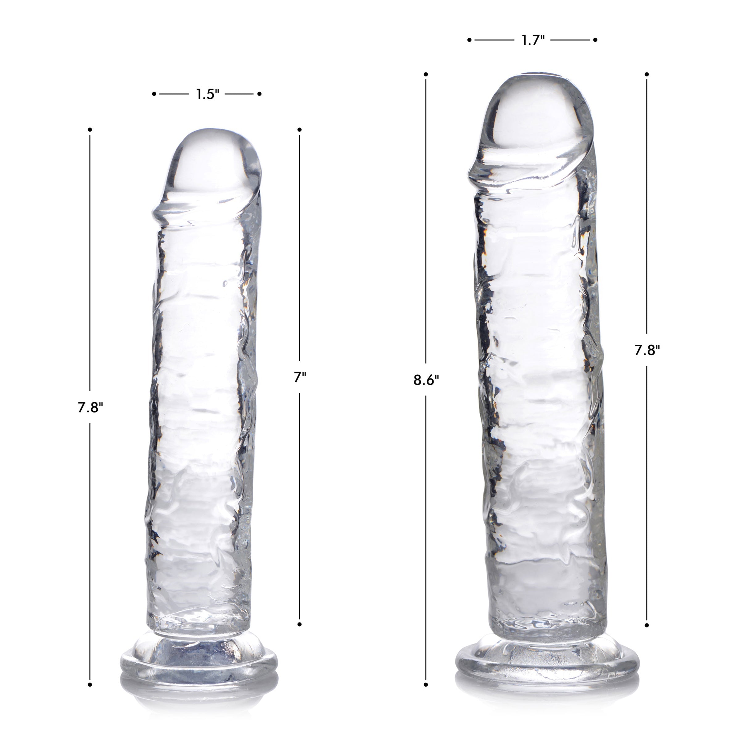 Jock C-Thru Dildo - 8 Inch