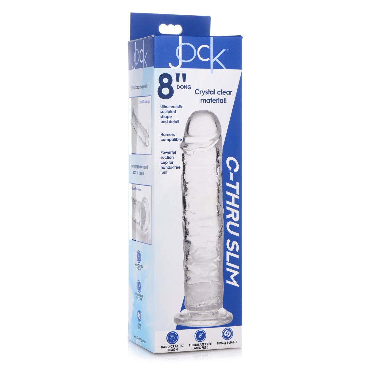JOCK C-Thru 8 Inch Clear No Balls Dildo > Dildos > Realistic Dildos