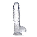 Jock C-Thru Dildo with Balls - 9 Inch