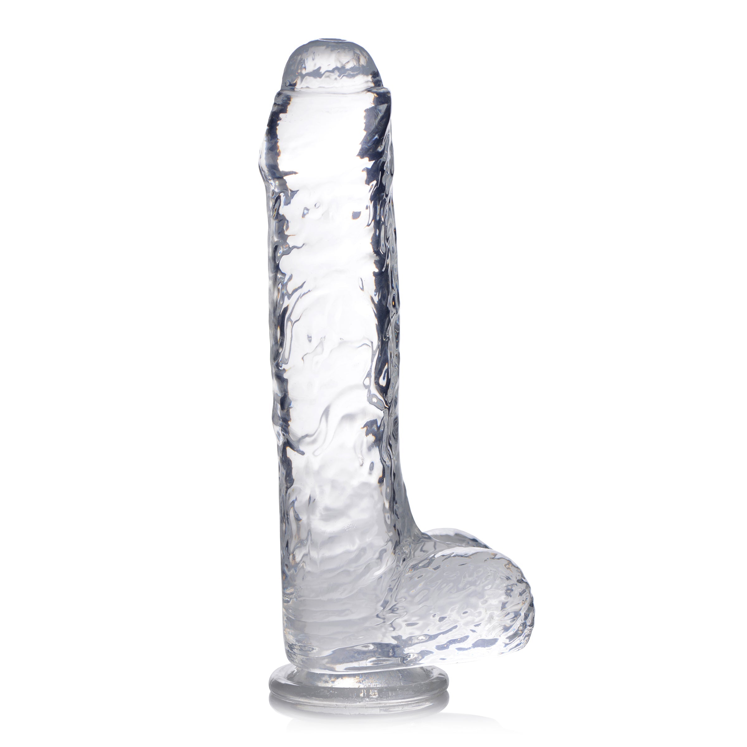 Jock C-Thru Dildo with Balls - 9 Inch