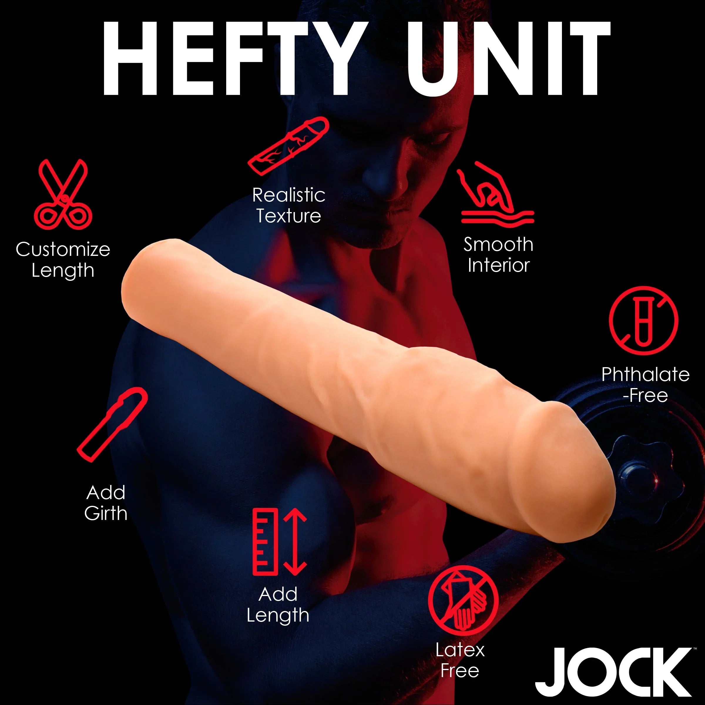 Curve Toys | JOCK Extra Thick 2 Penis Extension Sleeve - Light