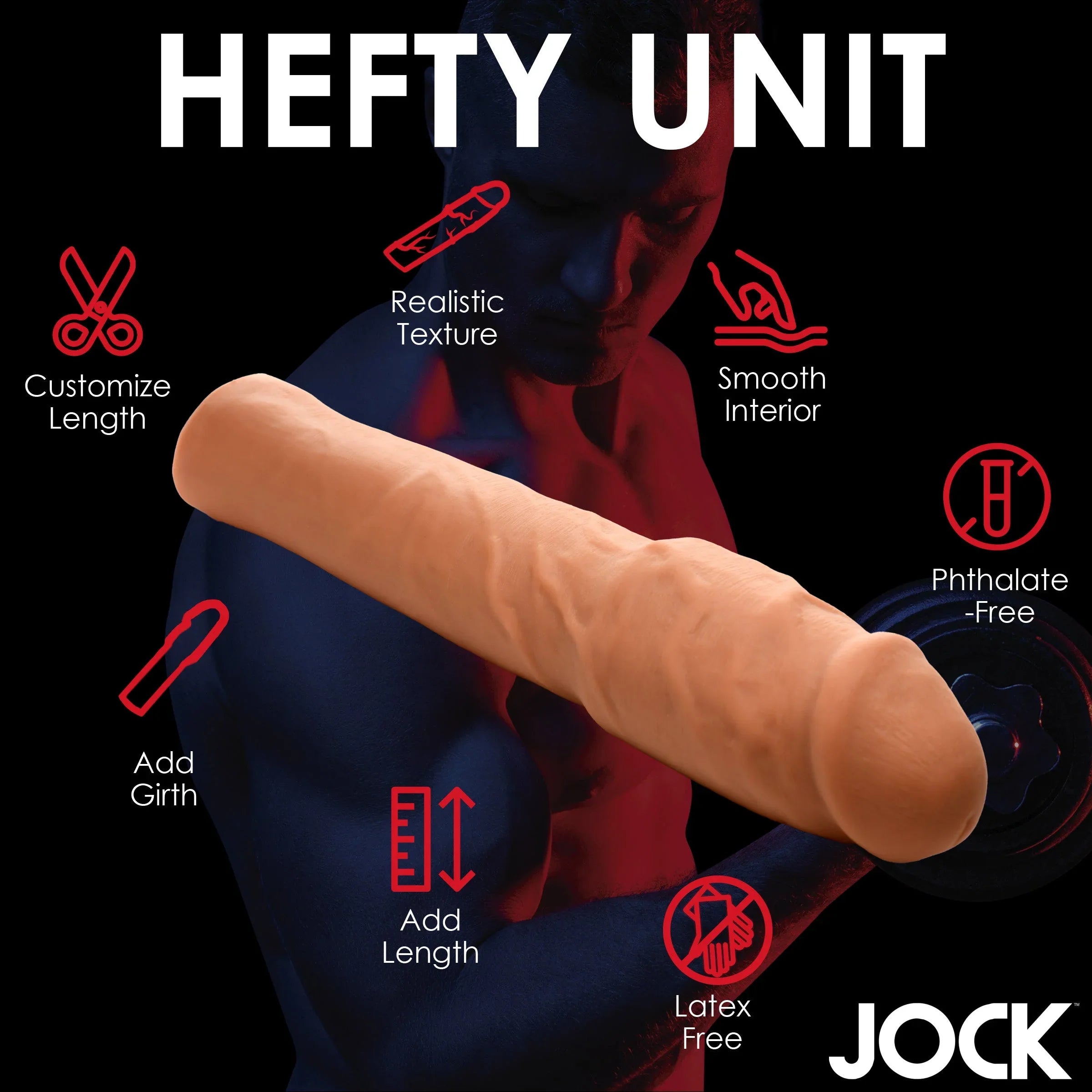 Curve Toys | JOCK Extra Thick 2 Penis Extension Sleeve - Medium